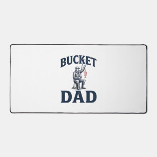Bucket Dad Fishing Vintage Engraving Design_1 Desk Mat