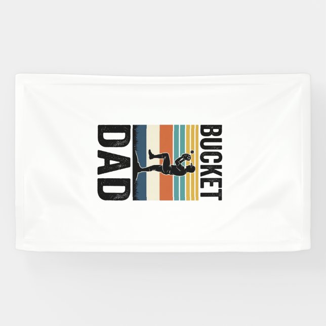 Bucket Dad Retro Baseball Father Vector Design_1 Banner (Horizontal)