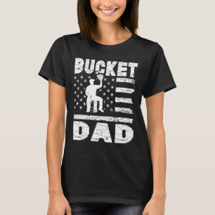 Bucket Dad Sell Coach Vintage American Flag Father T-Shirt
