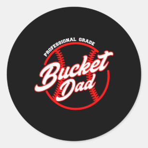 Bucket Dad Sell Softll Pitcher Catcher  Classic Round Sticker