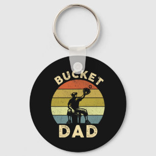 Bucket Dad Softball Dad Baseball Funny Coach Fathe Key Ring