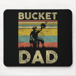 Bucket Dad Softball Dad Baseball Funny Coach Fathe Mouse Pad