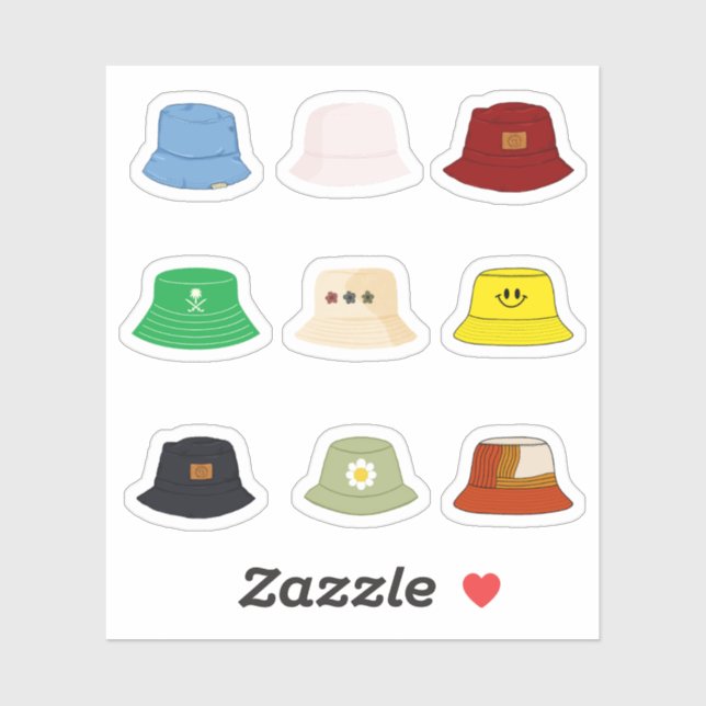 Bucket Hat Stickers (Sheet)