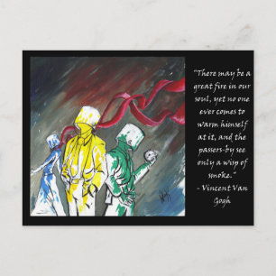 Bucket heads thoughtful inspiring quotes postcard