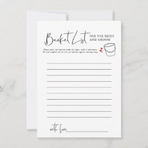 Bucket List   Bridal Shower Game 