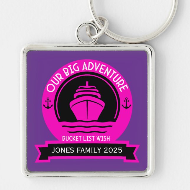 Bucket List Cruise Key Ring (Front)
