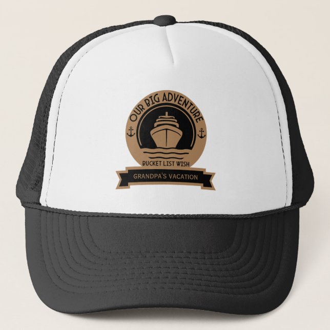 Bucket List Cruise Trucker Hat (Front)