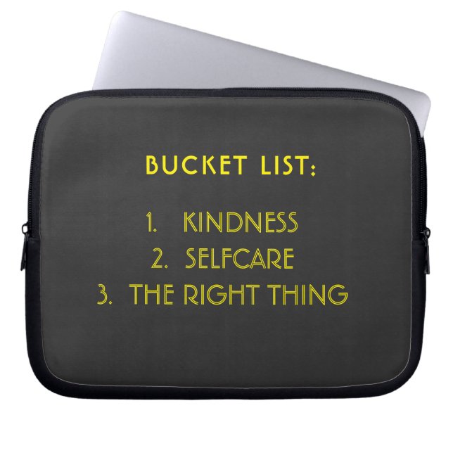 "Bucket List For Living" Electronics Bag (Front)