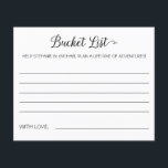 Bucket List Lifetime of Adventures Fun Wedding<br><div class="desc">These charming bucket list cards will be a perfect alternative to a traditional wedding guest book. You'll have all your guests talking about the best ideas for you to visit or do in your life together as a married couple!</div>