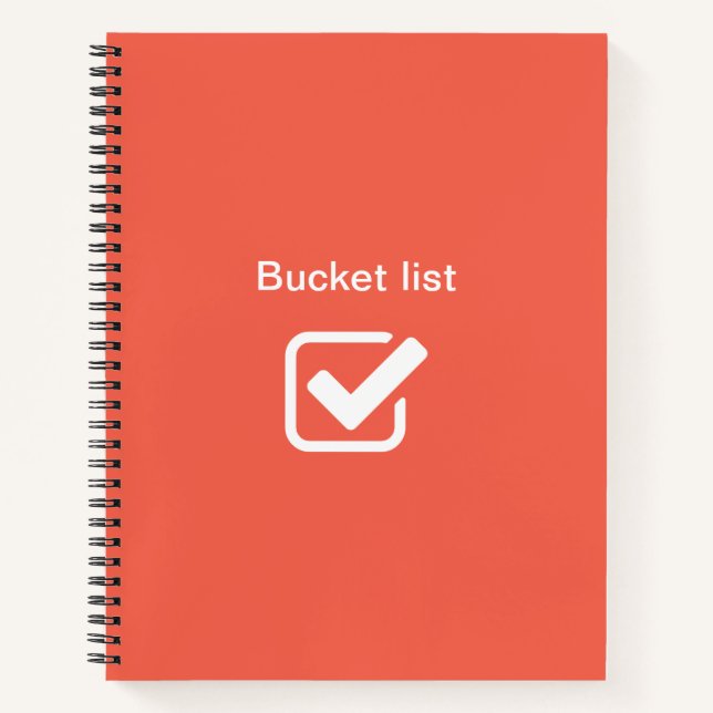 Bucket list - notebook (Front)