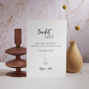 Bucket List Wedding Reception Bridal Shower Sign