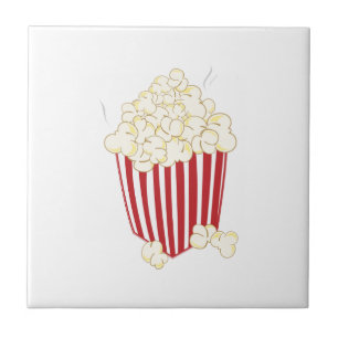 Bucket Of Popcorn Ceramic Tile