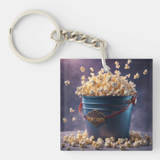 Bucket Of Popcorn Key Ring