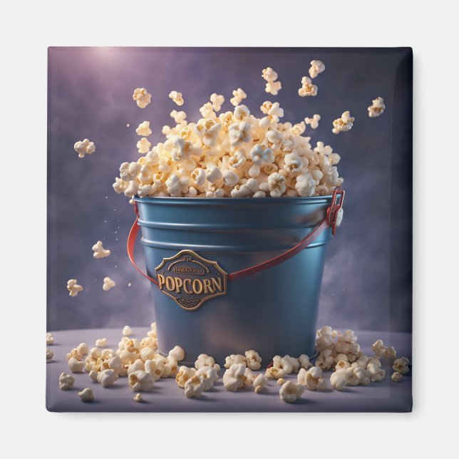 Bucket of Popcorn Magnet (Front)