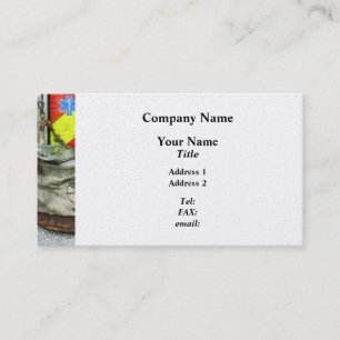 Bucket on Fire Truck  - Platinum Finish Business Card