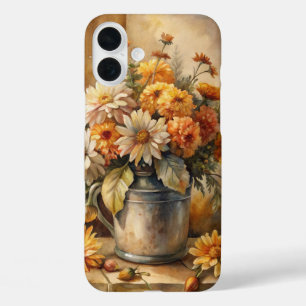 Bucket with Fall Floral iPhone 16 Plus Case