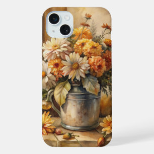 Bucket with Fall Floral iPhone 15 Plus Case