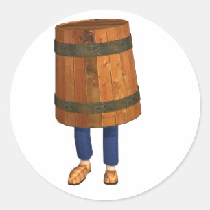 bucketman classic round sticker