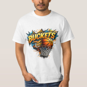 Buckets Basketball T-Shirt Cool Hoop Life