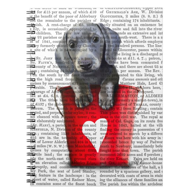 Buckets of Love Dachshund Puppy Notebook (Front)
