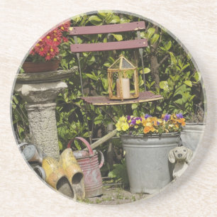 Buckets, shoes, and flowers, Zaanse Schans, Coaster