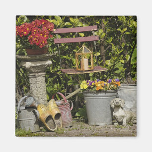 Buckets, shoes, and flowers, Zaanse Schans, Magnet