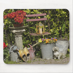 Buckets, shoes, and flowers, Zaanse Schans, Mouse Pad