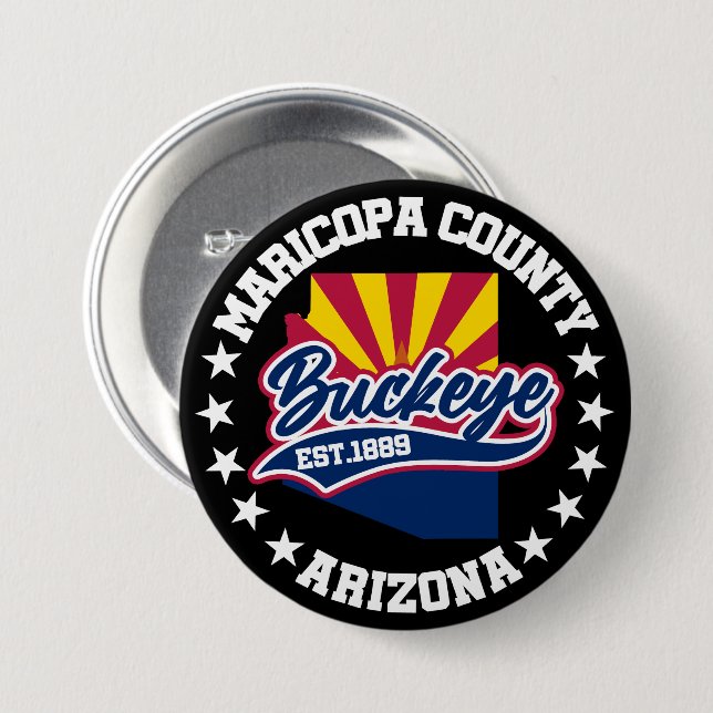 Buckeye,Arizona 7.5 Cm Round Badge (Front & Back)
