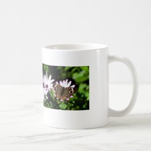 Buckeye Butterfly on Purple Flowers Coffee Mug