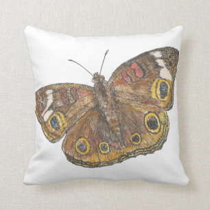 Buckeye Butterfly Throw Pillow