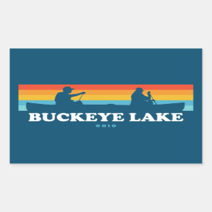 Buckeye Lake Ohio Canoe Rectangular Sticker