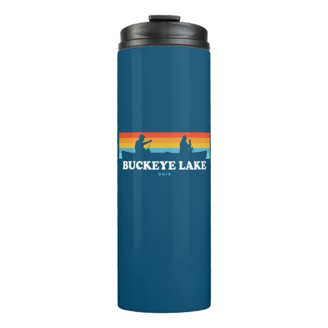 Buckeye Lake Ohio Canoe Thermal Tumbler (Front)