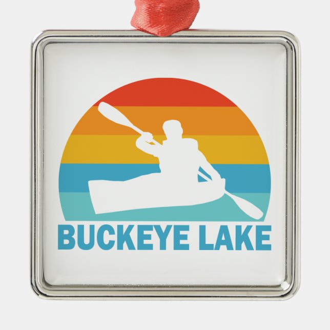 Buckeye Lake Ohio Kayak Metal Ornament (Front)