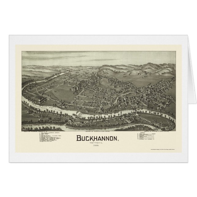 Buckhannon, WV Panoramic Map - 1900 (Front Horizontal)