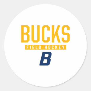 Buckhorn Bucks Logo Field Hockey Hs Classic Round Sticker