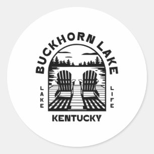 Buckhorn Lake Kentucky Outdoors Vintage Classic Round Sticker