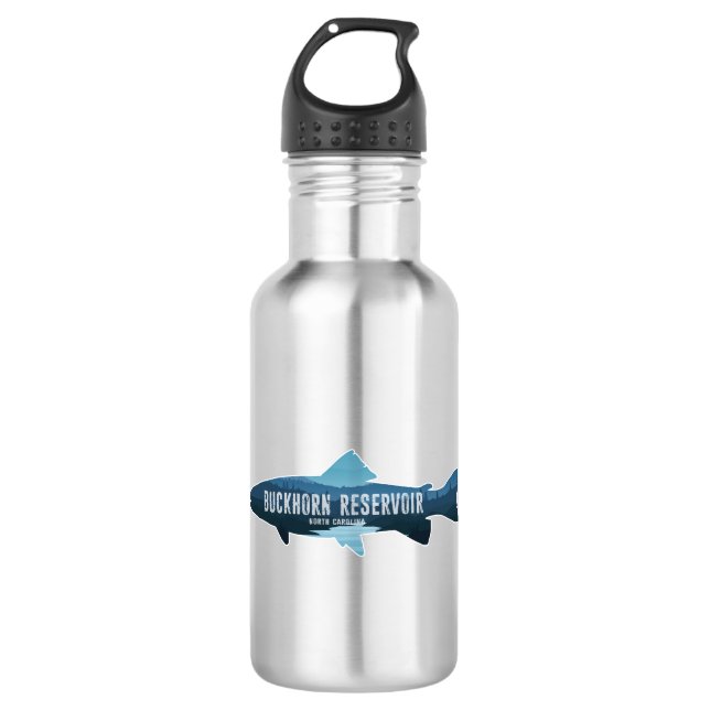 Buckhorn Reservoir North Carolina Fish 532 Ml Water Bottle (Front)