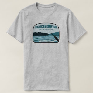 Buckhorn Reservoir North Carolina Fishing Rod T-Shirt