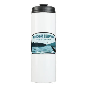 Buckhorn Reservoir North Carolina Fishing Rod Thermal Tumbler