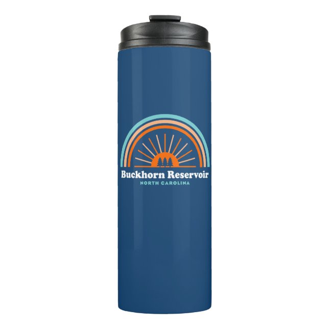 Buckhorn Reservoir North Carolina Rainbow Thermal Tumbler (Front)