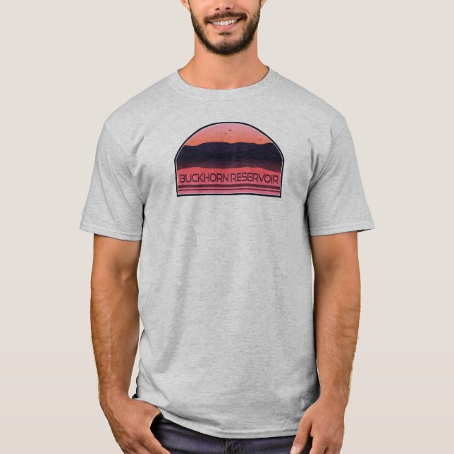 Buckhorn Reservoir North Carolina Red Sunrise T-Shirt (Front)