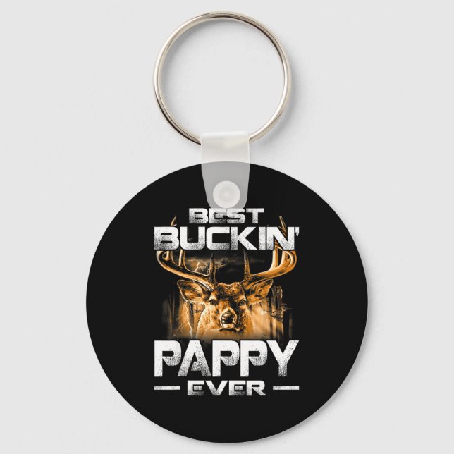 Buckin' Pappy Ever Shirt Deer Hunting Bucking Fath Key Ring (Front)
