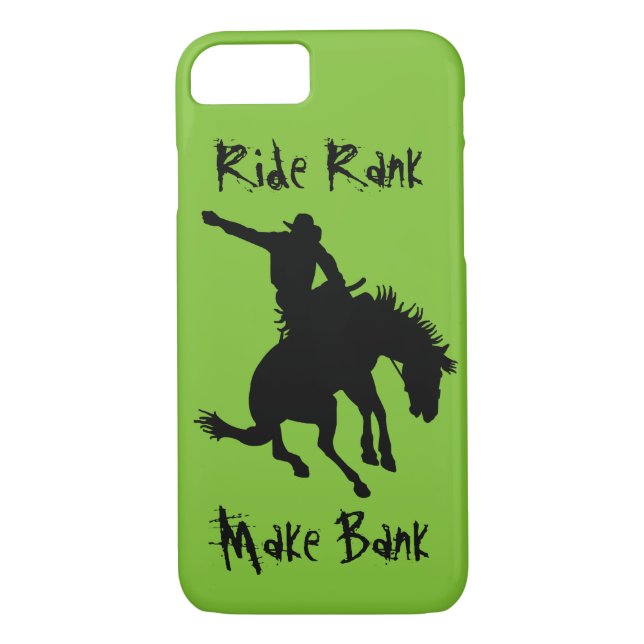 Bucking Bronc Riding Rodeo Cowboy Ride Rank Case (Back)