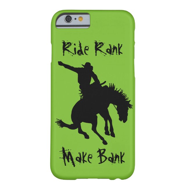 Bucking Bronc Riding Rodeo Cowboy Ride Rank Case (Back)