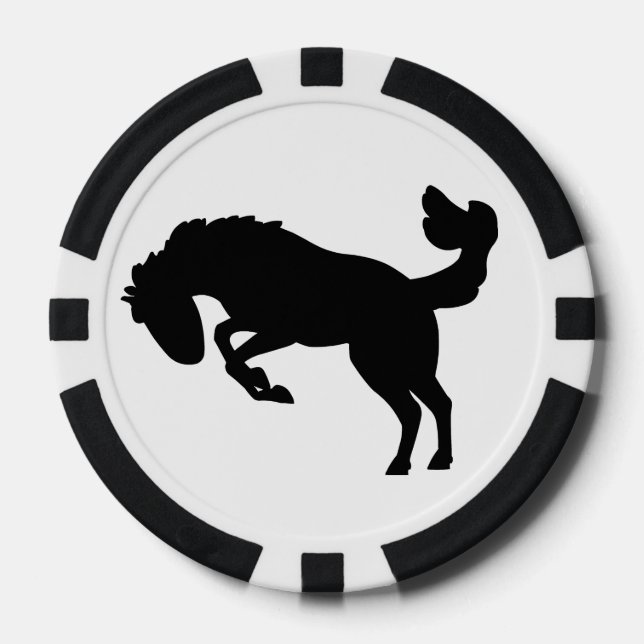 Bucking Bronco Horse Poker Chips. Poker Chips (Front)