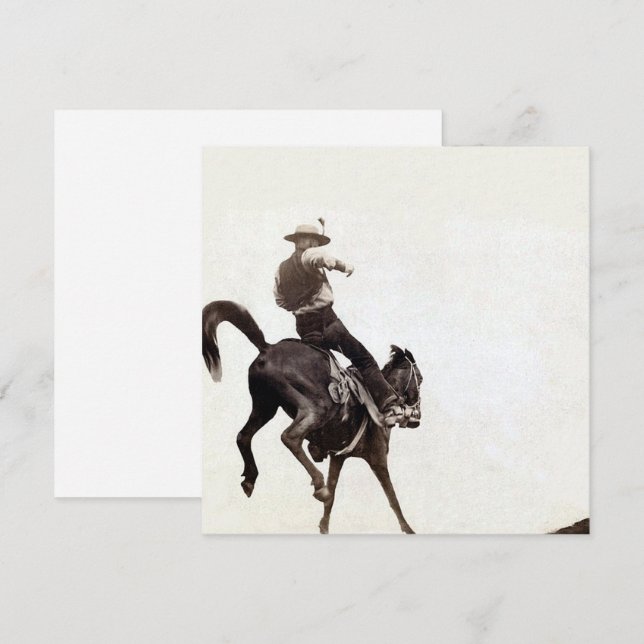 Bucking Bronco Invitation (Front/Back)