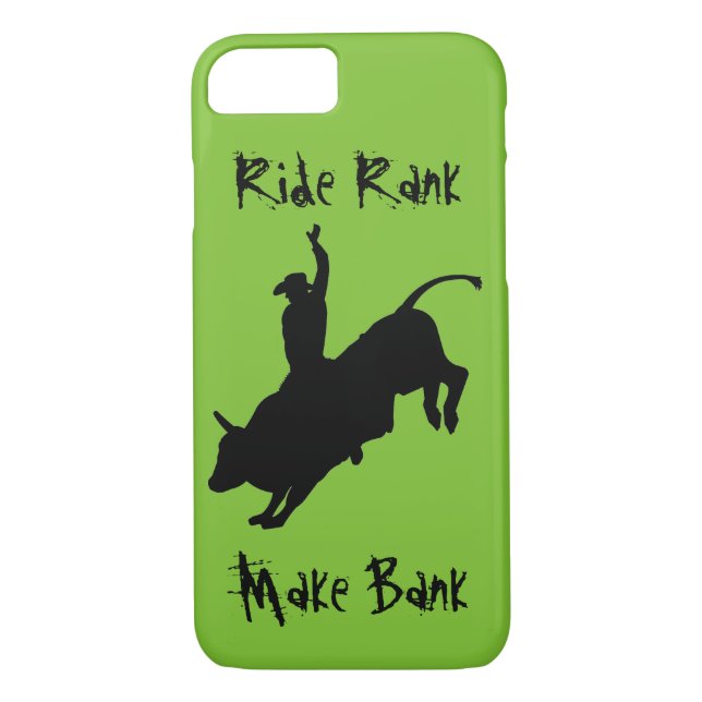 Bucking Bull Riding Rodeo Cowboy Ride Rank Case (Back)