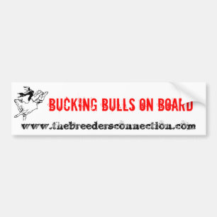 BUCKING BULLS ON BOARD BUMPER STICKER