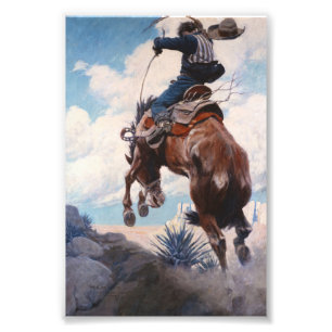 Bucking by Newell Convers Wyeth Photo Print