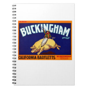 Buckingham Brand California Bartletts Notebook